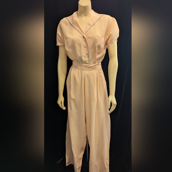 Tommies Other - Vintage 1950s DEADSTOCK Cold Rayon Pajamas TALL GALS By TOMMIES Bust: 42" M/L